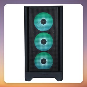 Silentware Flow 110 ARGB ATX Mid-Tower Case, Black, Tempered Glass, 4 ARGB Fans
