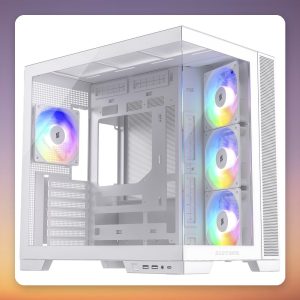 Silentware View A-RGB Midi-Tower ATX Case, White, Tempered Glass, 4x 120 mm ARGB Fans