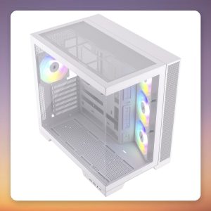 Silentware View A-RGB Midi-Tower ATX Case, White, Tempered Glass, 4x 120 mm ARGB Fans