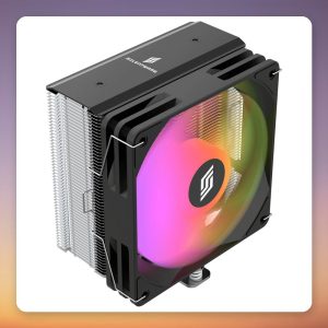 Silentware Bora 120 mm Single Tower CPU Cooler, 5 Heatpipes, ARGB, Black/Silver