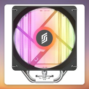 Silentware Bora 120 mm Single Tower CPU Cooler, 5 Heatpipes, ARGB, Black/Silver