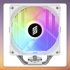 Silentware Bora White 120 mm CPU Air Cooler, 5 Heatpipes, ARGB, 215W TDP