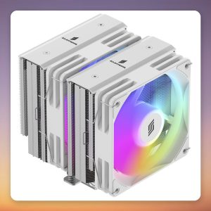 Silentware Titan White 120 mm Dual Tower CPU Cooler, ARGB, 6 Heatpipes