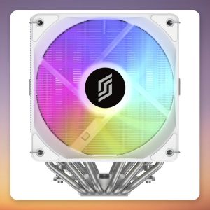 Silentware Titan White 120 mm Dual Tower CPU Cooler, ARGB, 6 Heatpipes