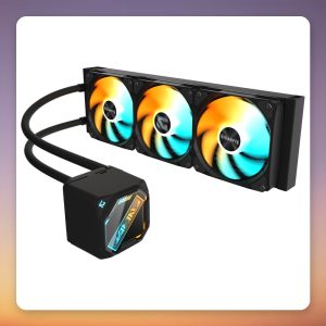 GigaByte GAMING 360 360 mm AIO Liquid CPU Cooler, 3x 120 mm ARGB Fans, Black