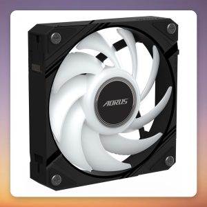GigaByte AORUS EZ CHAIN FAN 120 mm ARGB Case Fan, Black, Single Pack