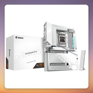 Gigabyte X870 AORUS STEALTH ICE AM5 ATX Motherboard, White, DDR5, Wi-Fi 7