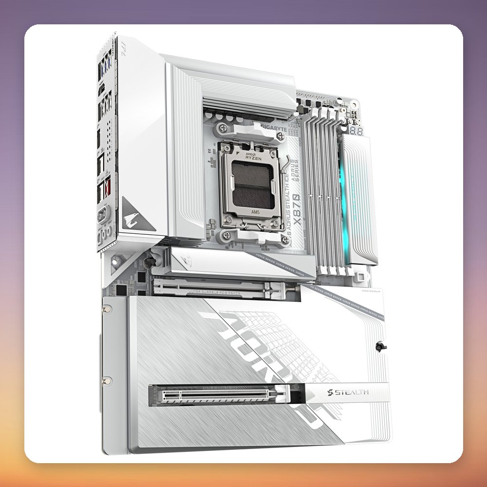 Gigabyte X870 AORUS STEALTH ICE AM5 ATX Motherboard, White, DDR5, Wi-Fi 7 – image 4