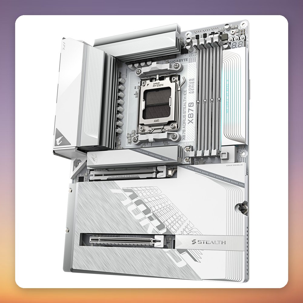 Gigabyte X870 AORUS STEALTH ICE AM5 ATX Motherboard, White, DDR5, Wi-Fi 7 – image 5