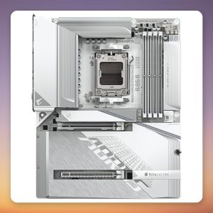 GIGABYTE B850 AORUS STEALTH ICE AM5 ATX Motherboard, White, DDR5, Wi-Fi 7