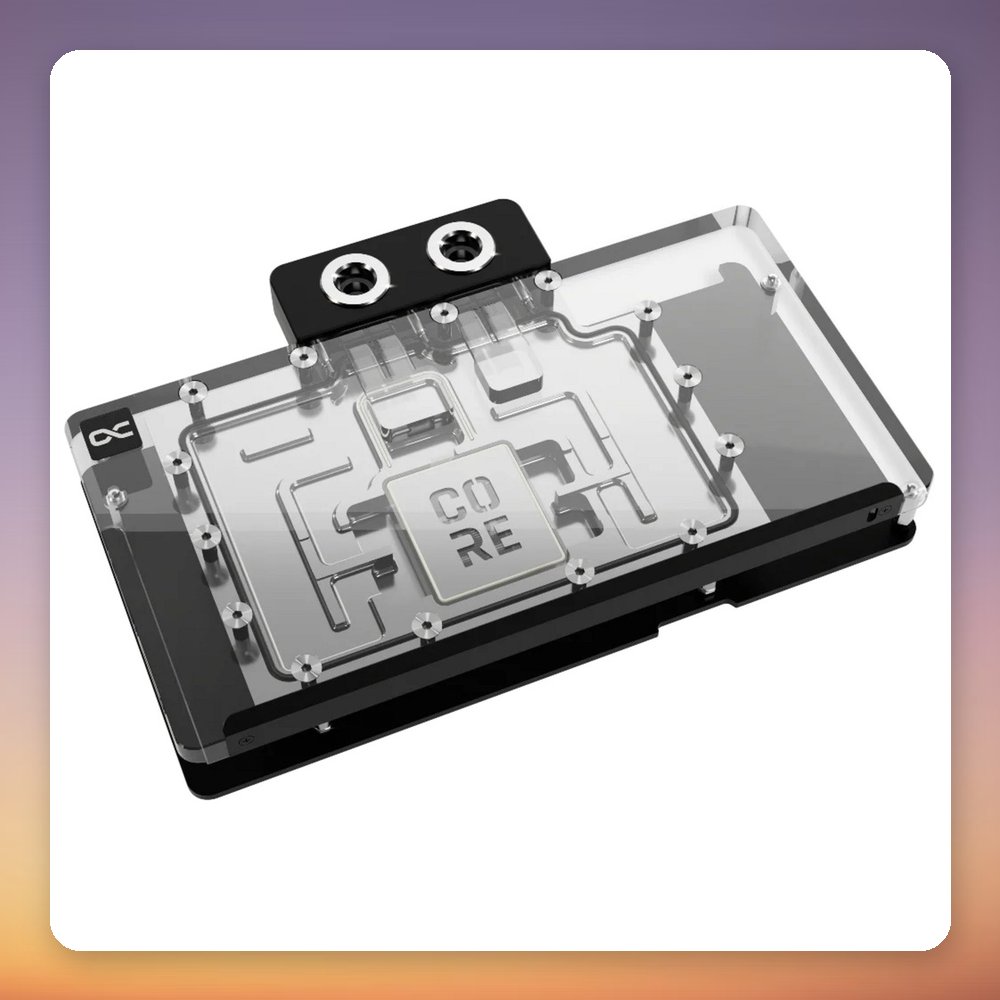 Alphacool Core RX 9070 XT TUF + Prime GPU Water Block, Transparent/Chrome, Incl. Backplate