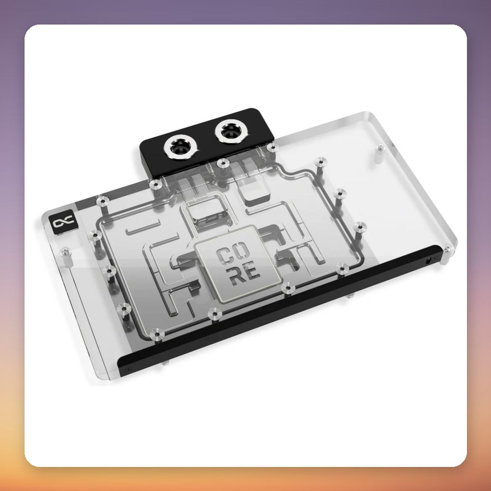 Alphacool Core RX 9070 XT TUF + Prime GPU Water Block, Transparent/Chrome, Incl. Backplate – image 2
