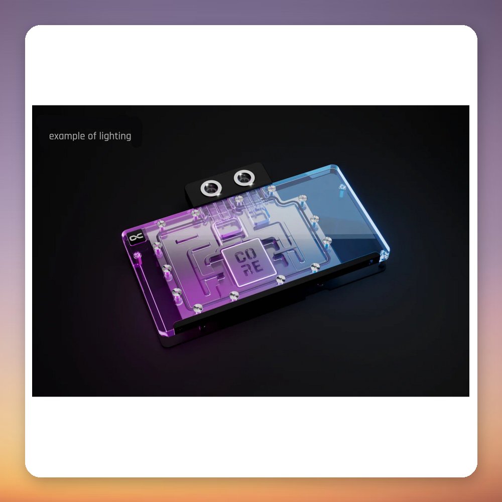 Alphacool Core RX 9070 XT TUF + Prime GPU Water Block, Transparent/Chrome, Incl. Backplate – image 3
