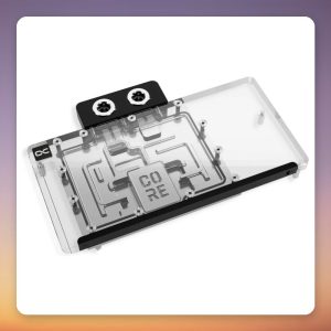 Alphacool Core RX 9070 XT Aorus Elite GPU Water Block, Clear/Chrome, with Backplate