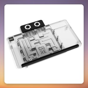 Alphacool Core RX 9070 XT Red Devil GPU Water Block with Backplate, Transparent/Chrome