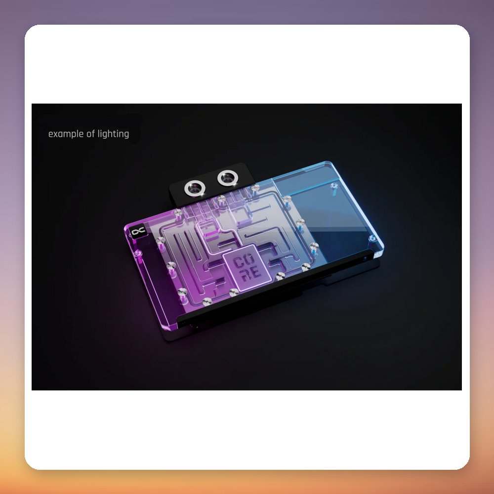Alphacool Core RX 9070 XT Red Devil GPU Water Block with Backplate, Transparent/Chrome – image 3