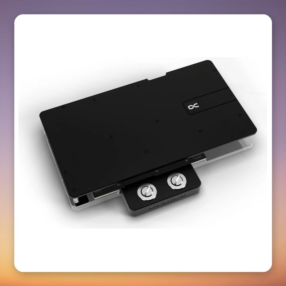 Alphacool Core RX 9070 XT Red Devil GPU Water Block with Backplate, Transparent/Chrome – image 4