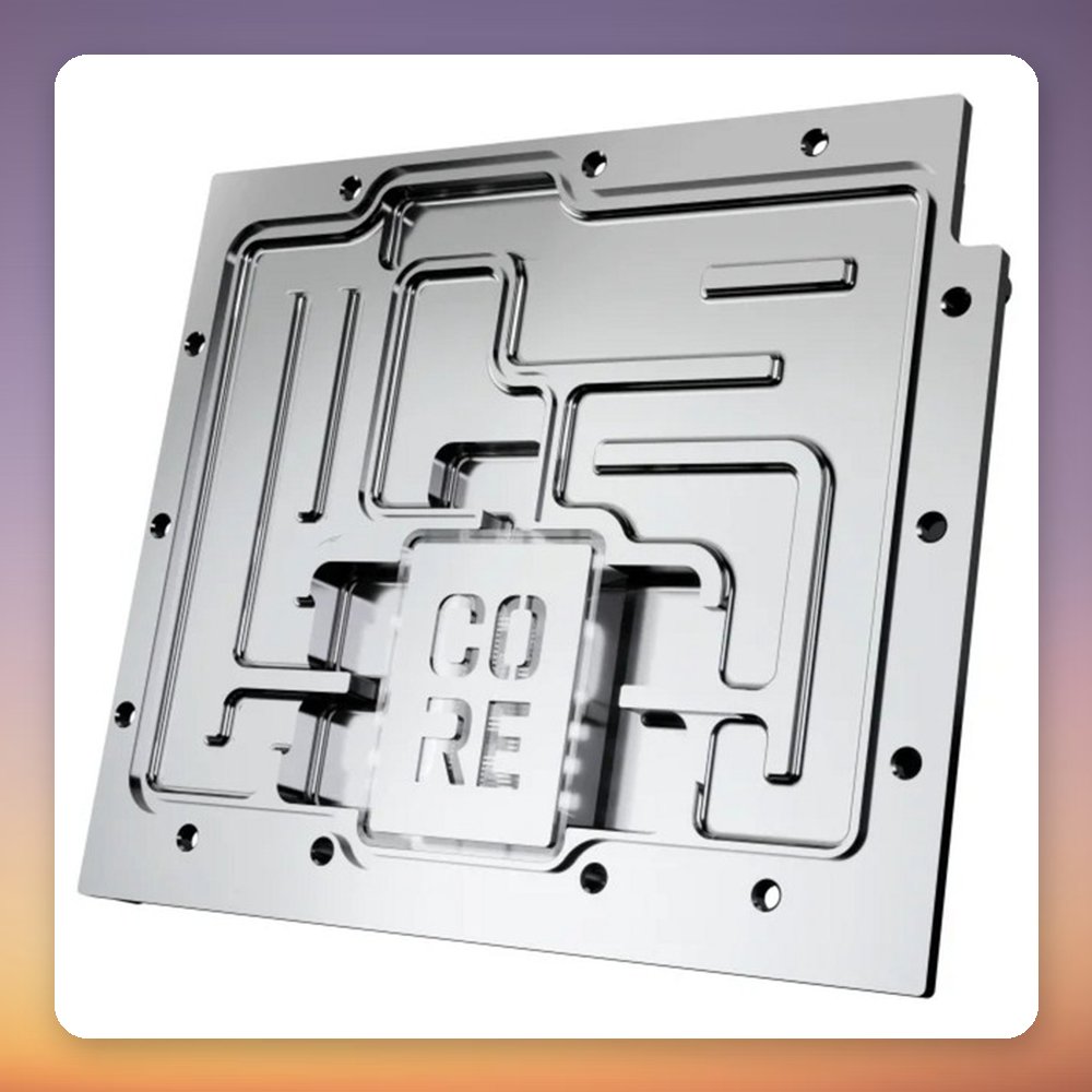 Alphacool Core RX 9070 XT Red Devil GPU Water Block with Backplate, Transparent/Chrome – image 5