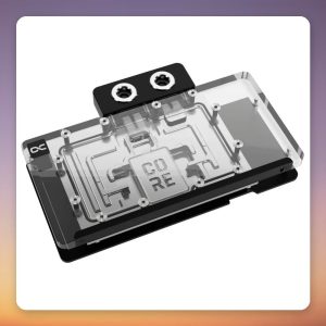 Alphacool Core RX 9070 XT Steel Legend GPU Water Block, Transparent/Chrome, with Backplate