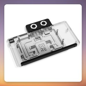 Alphacool Core RX 9070 XT Steel Legend GPU Water Block, Transparent/Chrome, with Backplate