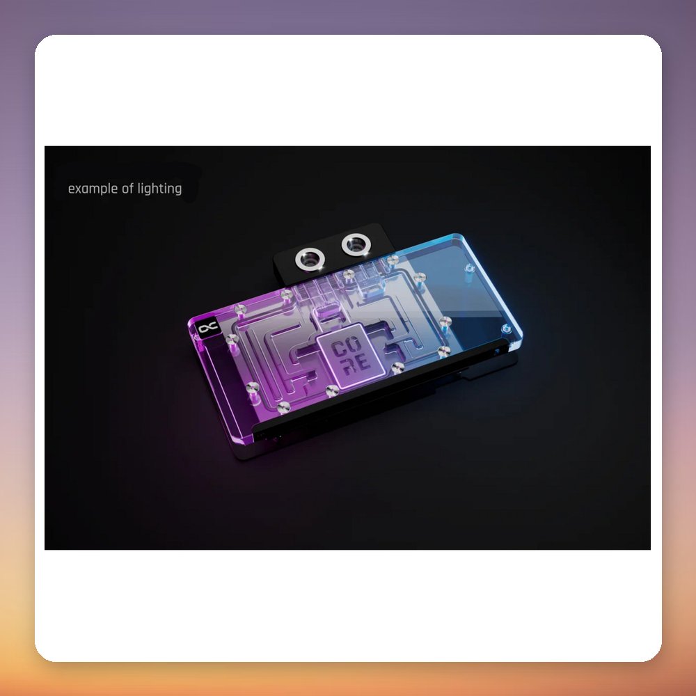 Alphacool Core RX 9070 XT Steel Legend GPU Water Block, Transparent/Chrome, with Backplate – image 3