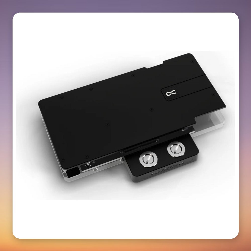 Alphacool Core RX 9070 XT Steel Legend GPU Water Block, Transparent/Chrome, with Backplate – image 4