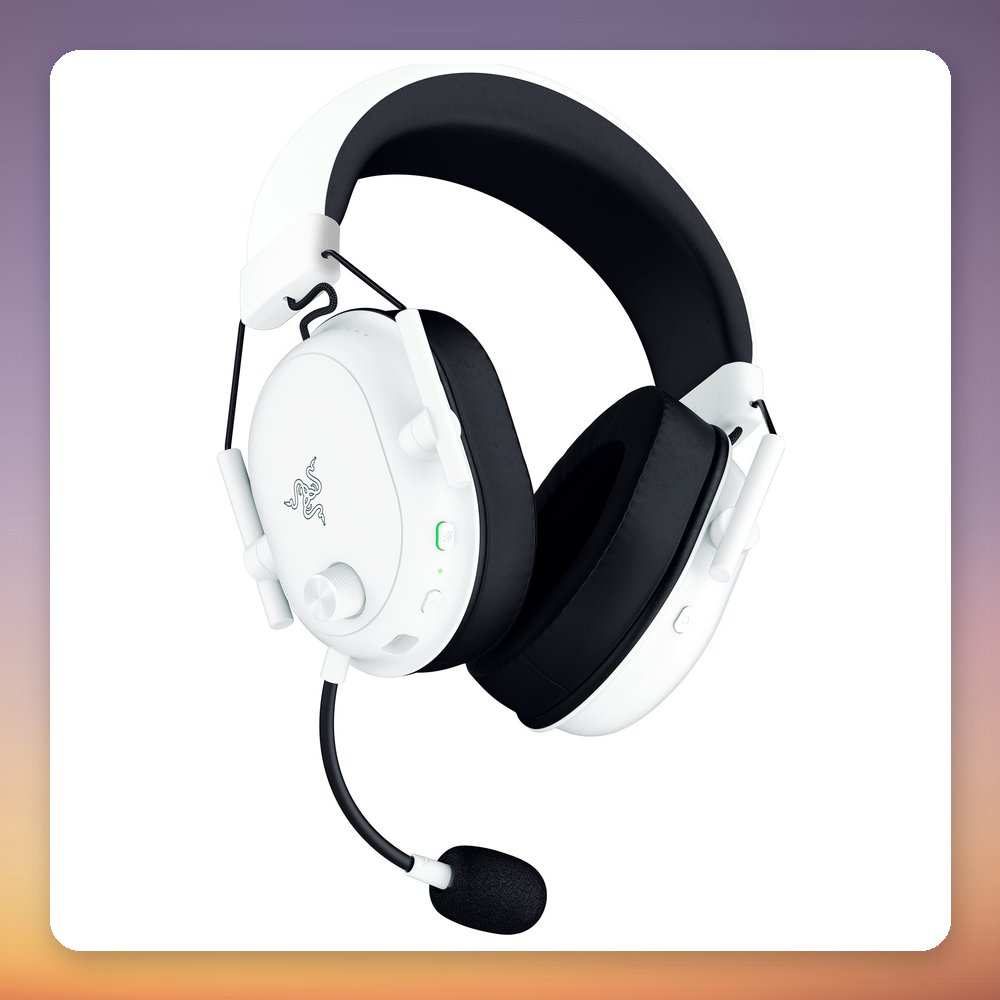 Razer BlackShark V2 HyperSpeed Wireless Gaming Headset, White, Bluetooth, USB-A
