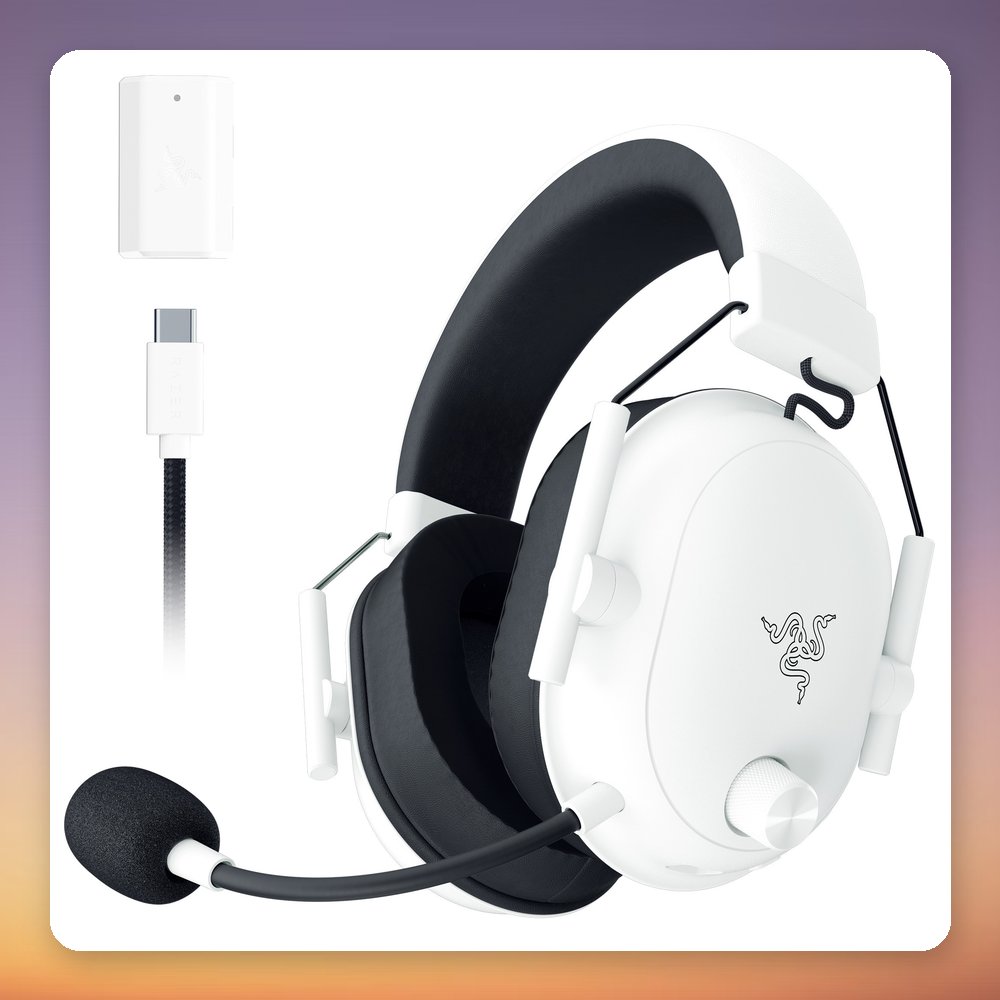 Razer BlackShark V2 HyperSpeed Wireless Gaming Headset, White, Bluetooth, USB-A – image 6
