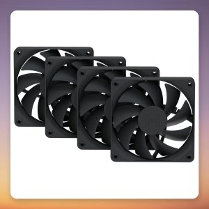 HYTE FA12 120 mm PWM Case Fan, Black, 4-Pack