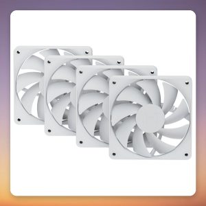 HYTE FA12 120 mm PWM Case Fan, White, 4-Pack, 1500 RPM