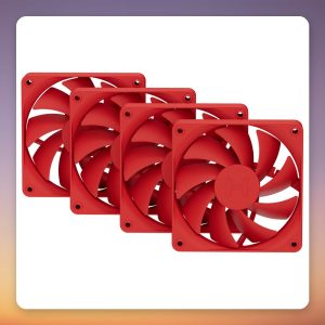 HYTE FA12 120 mm PWM Case Fans, Red, 4-Pack