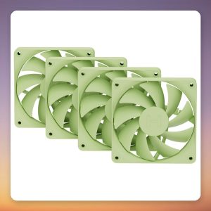 HYTE FA12 120 mm PWM Case Fan, Light Green, 4-Pack