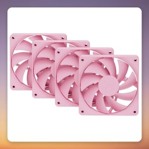 HYTE FA12 120 mm PWM Case Fan, Pink, 4-Pack