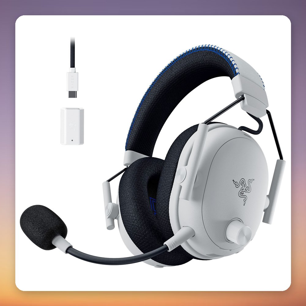 Razer BlackShark V3 Pro Wireless ANC Gaming Headset for PlayStation, White/Black