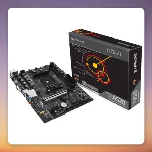 Sapphire A520M-E AM4 Micro-ATX Motherboard, AMD A520, DDR4-3200, 64 GB Max