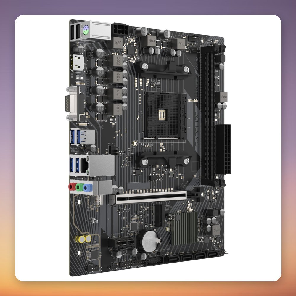 Sapphire A520M-E AM4 Micro-ATX Motherboard, AMD A520, DDR4-3200, 64 GB Max – image 3