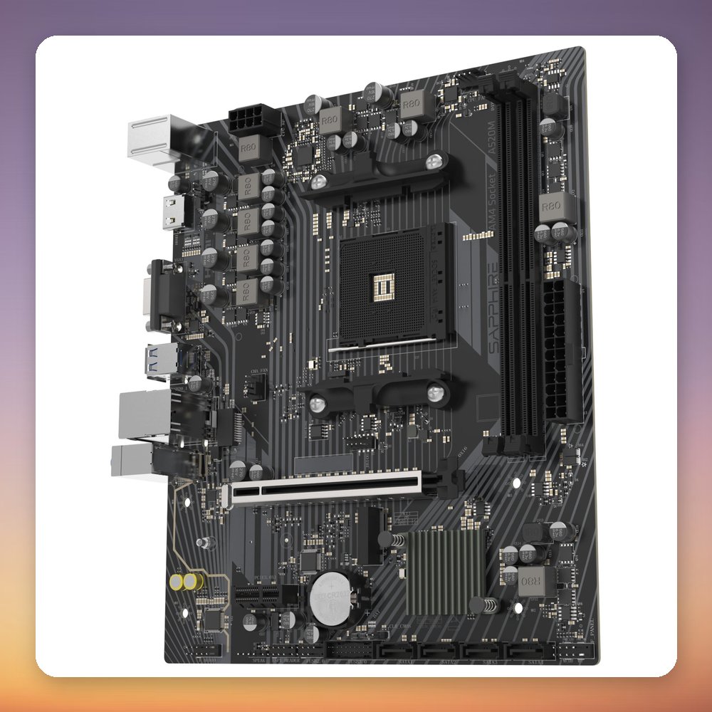 Sapphire A520M-E AM4 Micro-ATX Motherboard, AMD A520, DDR4-3200, 64 GB Max – image 5
