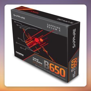Sapphire B650M-E AM5 Micro-ATX Motherboard, AMD B650, DDR5, PCIe 5.0 M.2, 2.5G LAN