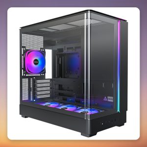 Montech KING 15 PRO Midi-Tower Case, µATX, Curved Glass, Black