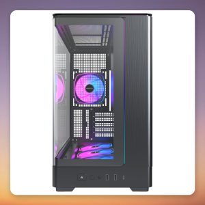 Montech KING 15 PRO Midi-Tower Case, µATX, Curved Glass, Black
