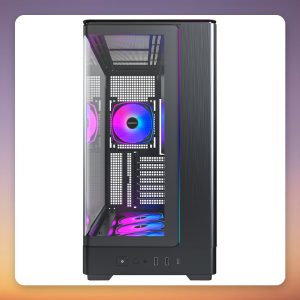 Montech KING 45 PRO ATX Mid-Tower Case, Black, Curved Glass, RGB
