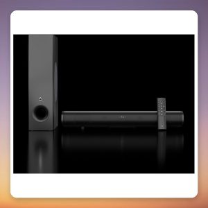Creative Stage Pro 2.1 Soundbar with Wired Subwoofer, Bluetooth, HDMI, USB-C, Optical, Black
