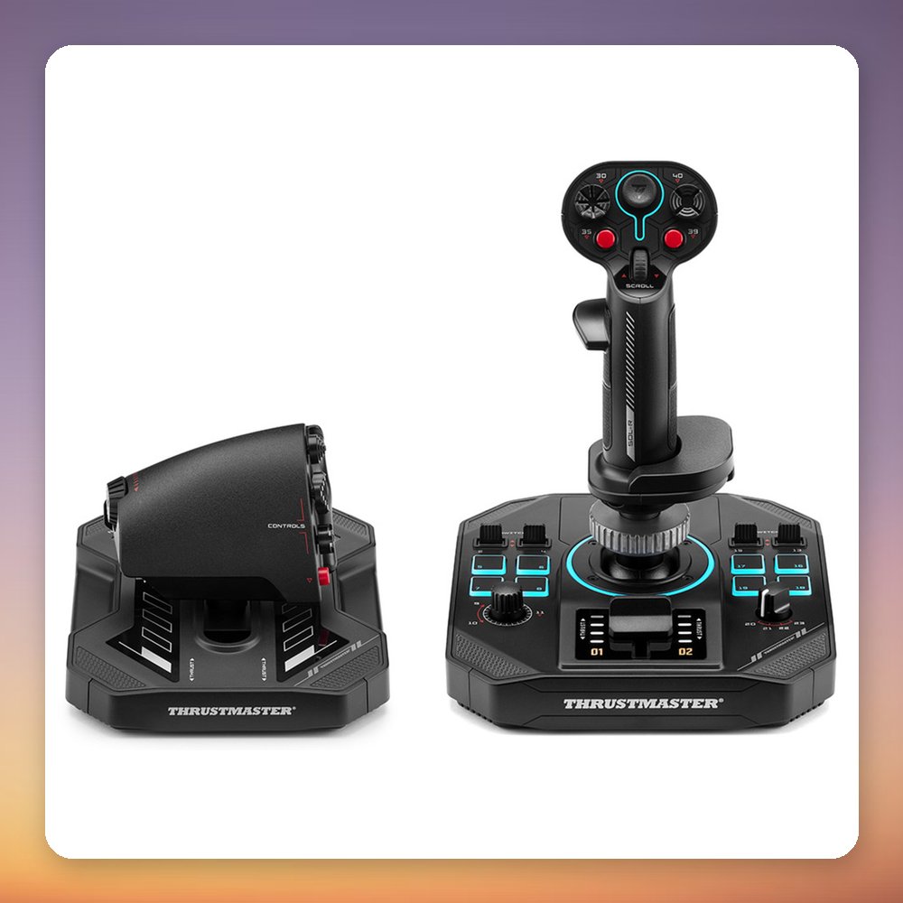 Thrustmaster Sol-R 4 HOTAS Flight Stick and Throttle, Black, PC, RGB