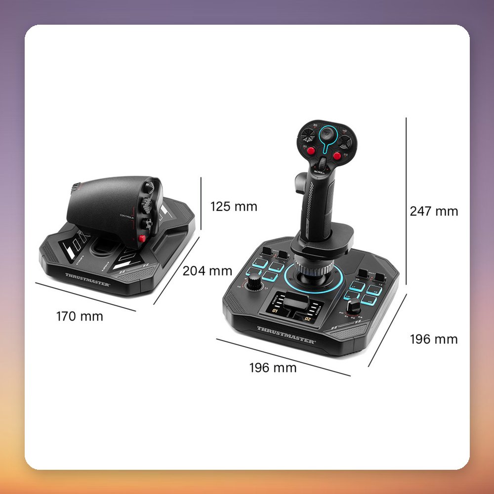 Thrustmaster Sol-R 4 HOTAS Flight Stick and Throttle, Black, PC, RGB – image 6
