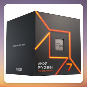 AMD Ryzen 7 7700 8-Core 16-Thread Socket AM5 Processor, Boxed with Wraith Prism RGB Cooler
