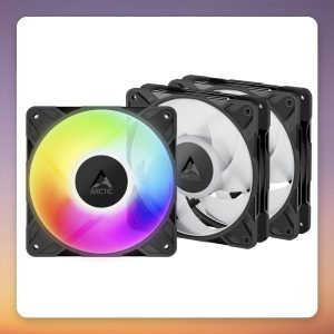 Arctic P12 Pro A-RGB 120 mm PWM Fan, Black, 3-Pack