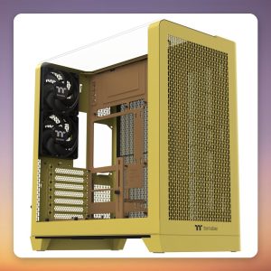 Thermaltake View 390 Air Butter Caramel ATX Mid-Tower Case, Yellow, Tempered Glass