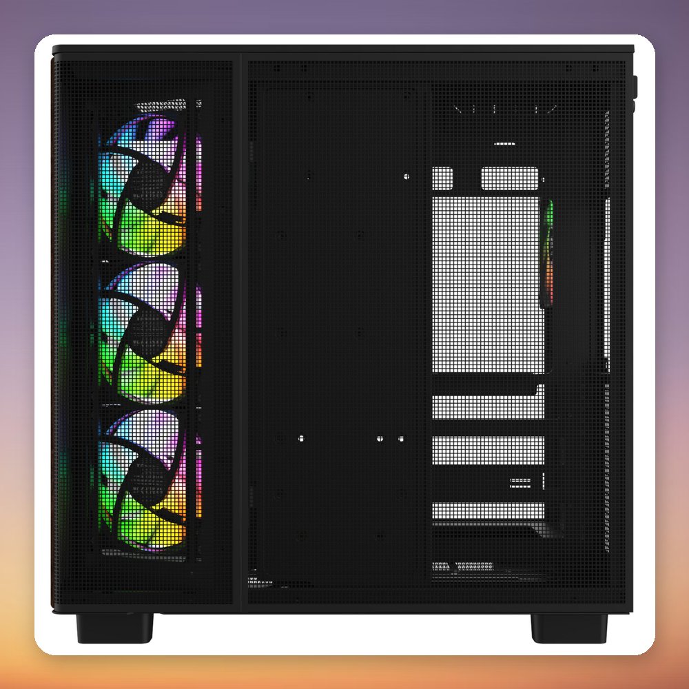 Thermaltake View 380 XL WS ARGB Mid-Tower Case, Black/Wood, Dual Tempered Glass – image 3