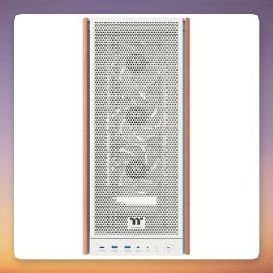 Thermaltake S370 WS Snow White E-ATX Mid-Tower Case, Tempered Glass, Wood Accents