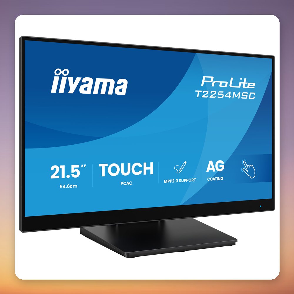 Iiyama ProLite T2254MSC-B2AG 21.5" Full HD IPS 10-Point Touchscreen Monitor, 100 Hz